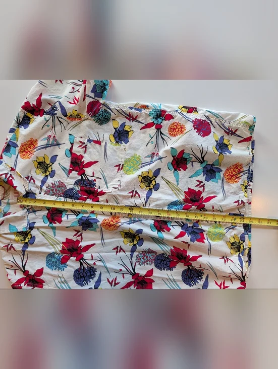 Topo Designs Tour Shirt Organic Cotton Floral Men's Cabana Size Large - Picture 10 of 10